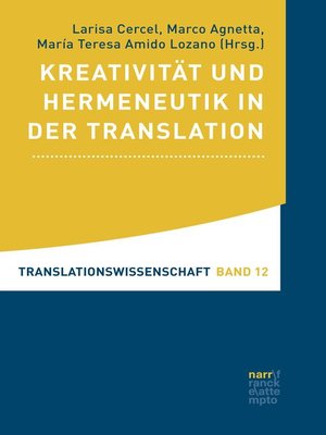 cover image of Kreativität und Hermeneutik in der Translation